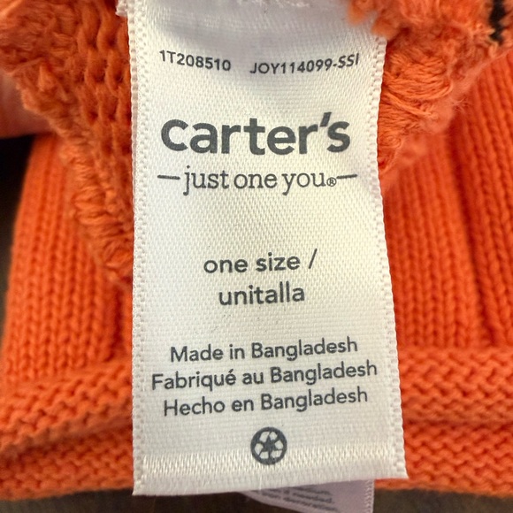 Orange Knit Baby Pumpkin Hat and Booties Set - Picture 2 of 2